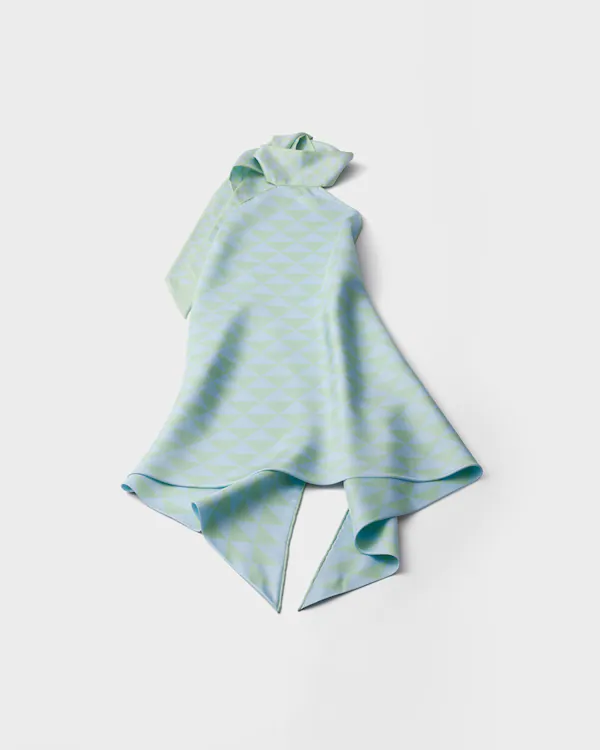 Bedruckter Seiden-Twill-Haltertop