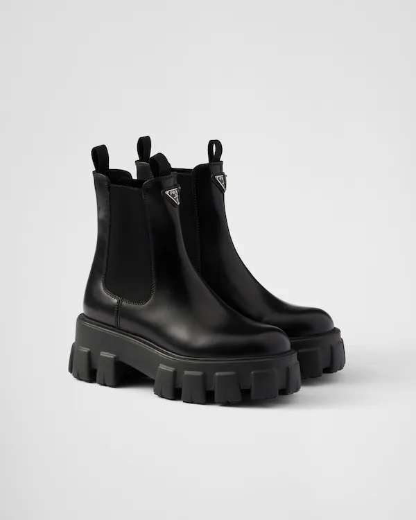 Monolith gebürstete Leder Chelsea-Stiefel
