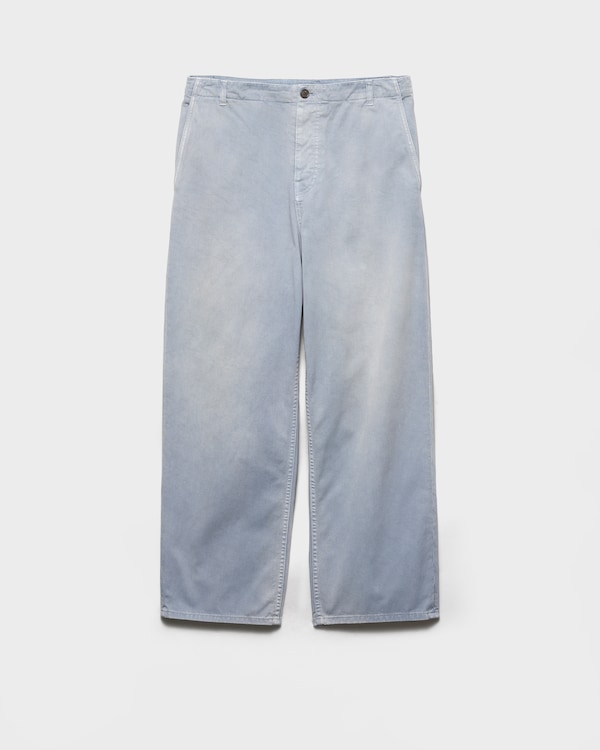 Gewaschene Gabardine-Hosen