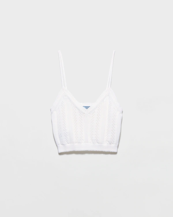 Openwork-Knoten-Baumwoll-Top