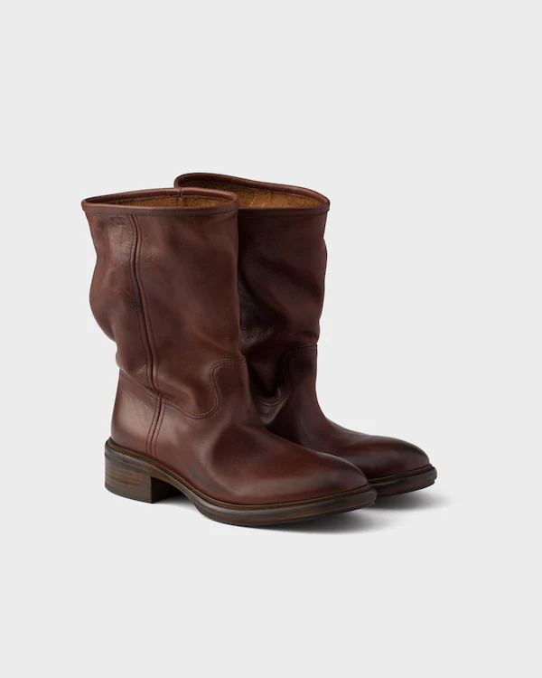 Lederstiefel im Vintage-Look