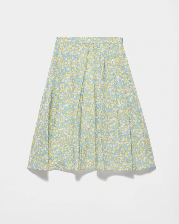 Volle Blumenprint-Re-Nylon-Rock