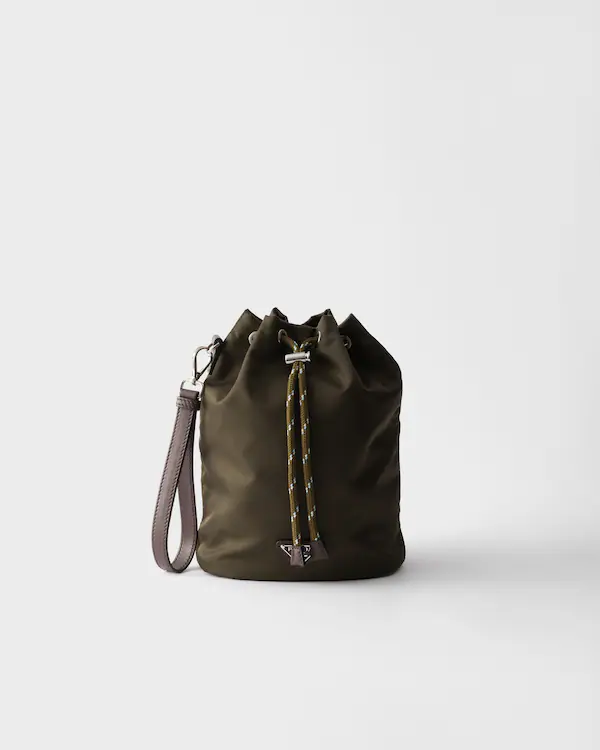 Prada Speedrock Re-Nylon und Leder-Beutel