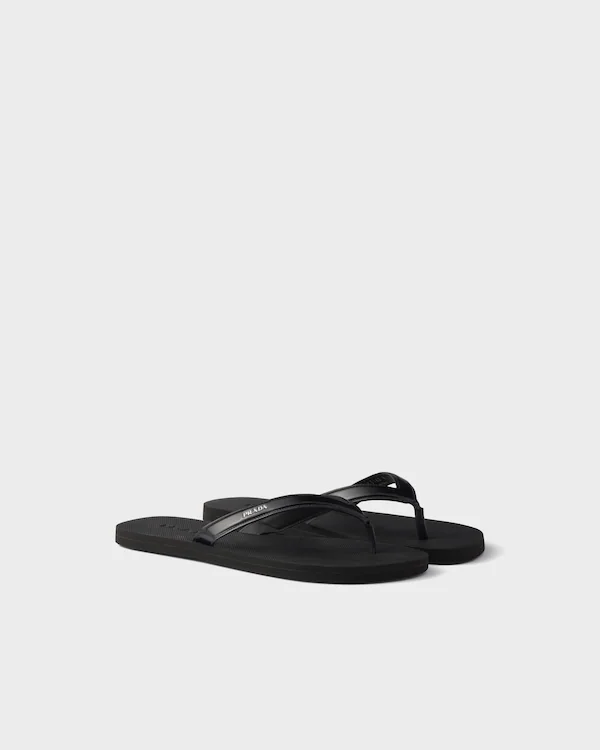 Gebürstete Leder-Sandalen