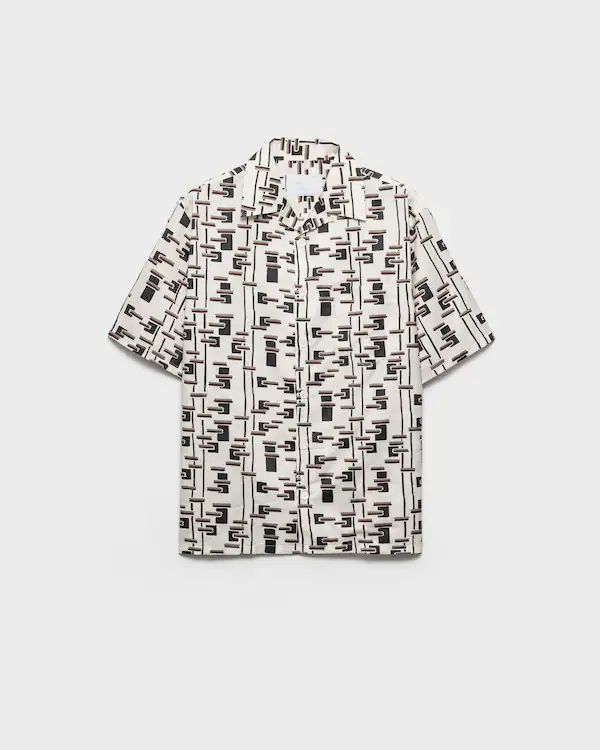 Bedrucktes Shirt aus Baumwollmischgewebe