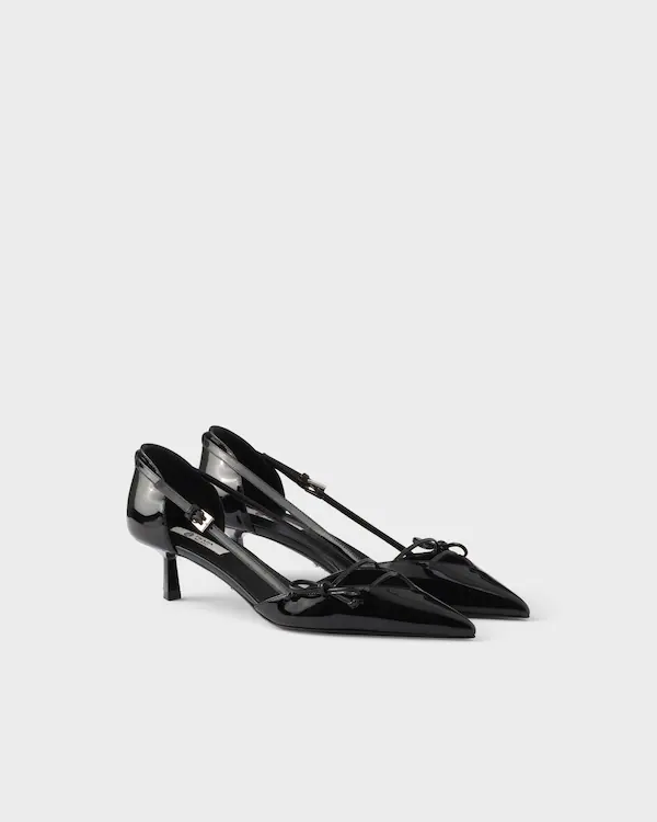 Offene Seite Patentleder-Pumps