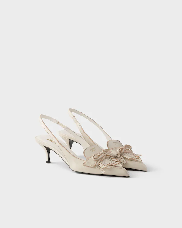 Leder-Slingback-Pumps