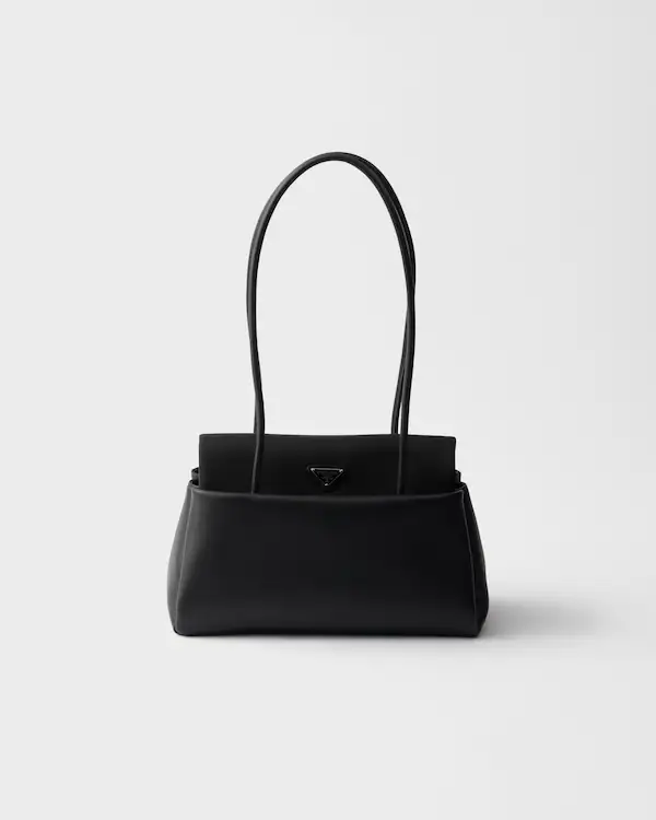 Prada Passage Medium Leder-Handtasche mit Re-Nylon-Clap