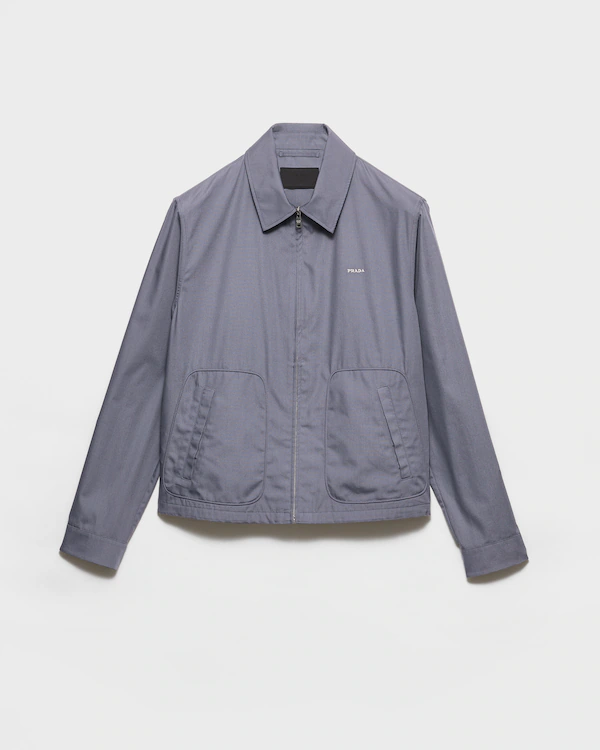 Technische Baumwoll-Reißverschluss-Blouson-Jacke