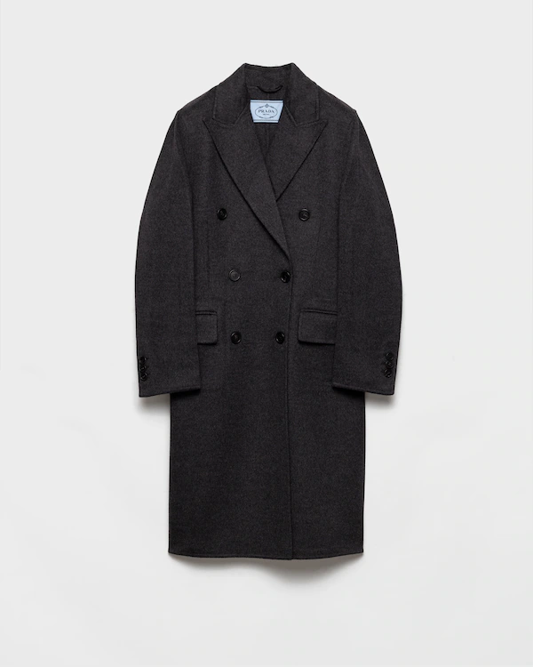 Doppelreihiger Doppel-Cashwool-Mantel