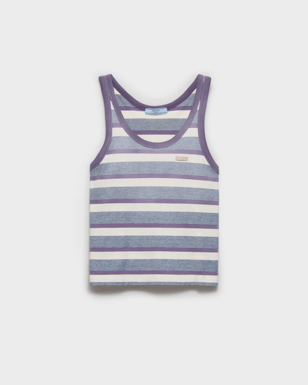 Bayadere Streifen-Jersey-Top