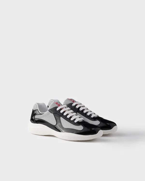Patentleder- und Technikgewebe-Sneaker von Prada America's Cup