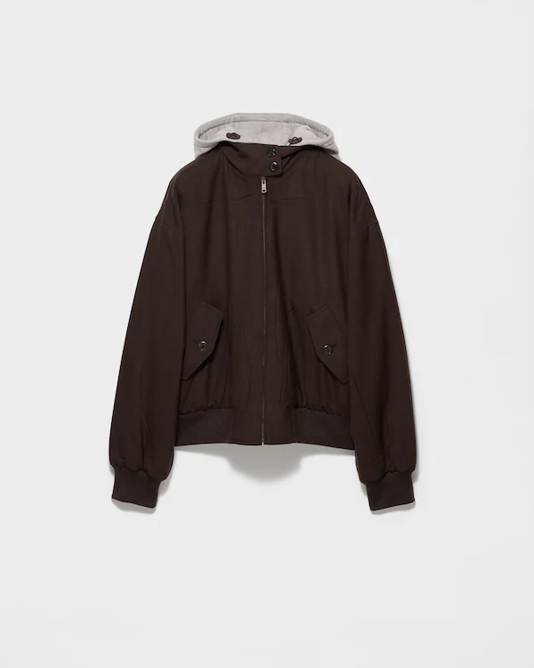Hoodie mit Ruch-Stich-Jacke