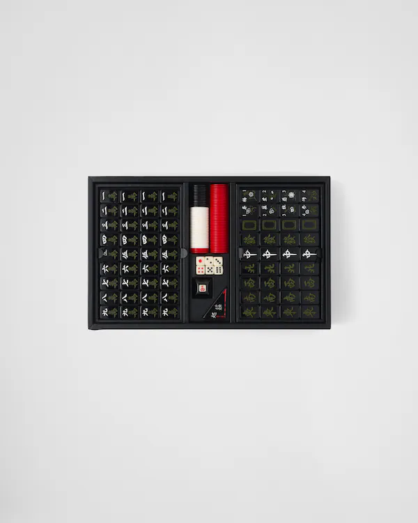 Saffiano-Leder-Mahjong-Spiel
