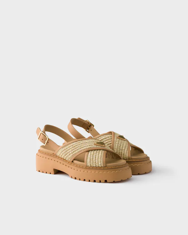 Häkelsandalen aus Leder