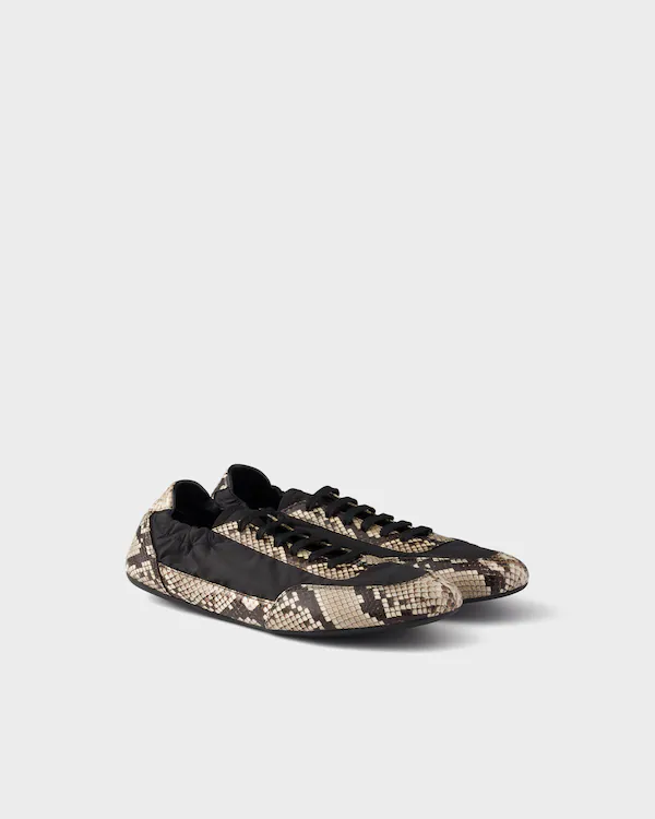 Collapse Re-Nylon und bedruckte Ayers-Leder-Sneaker