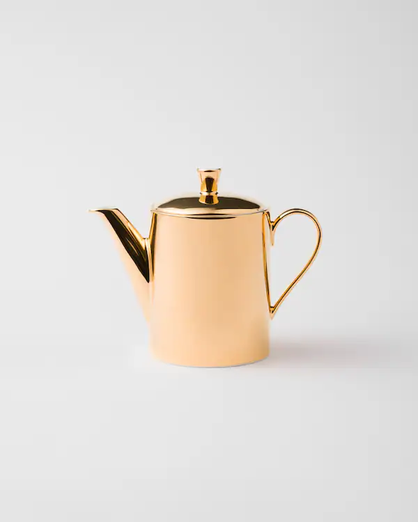 Porzellan-Kaffeekanne - Vollgold