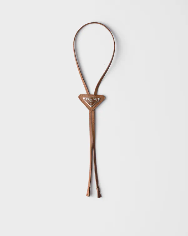Saffiano-Leder-Bolo-Krawatte