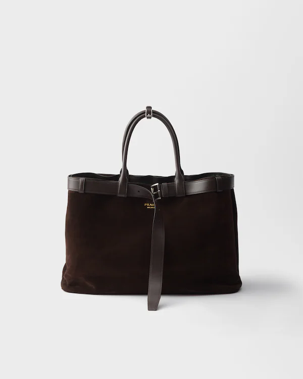 Prada-Schnallen-Leder-Handtasche mit Gürtel