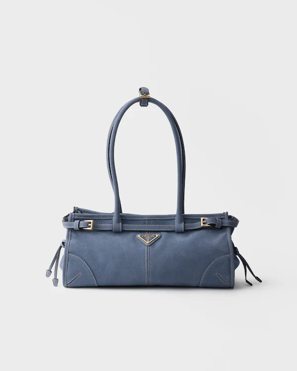 Prada Bonnie mittlere Ledertasche aus Nubukleder