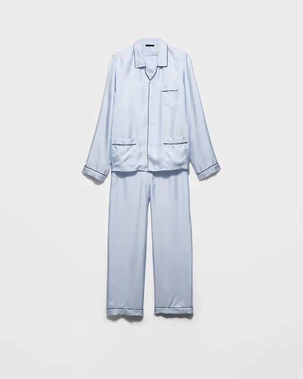 Seidensatin-Pyjama