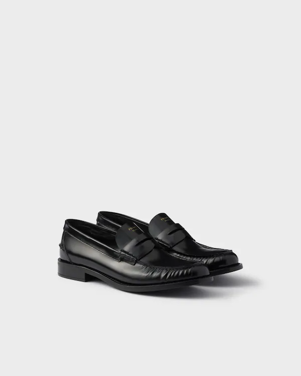 Gebürstete Leder-Loafer