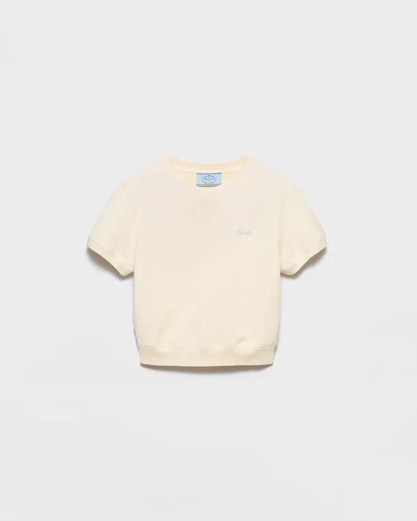 Cotton-Fleece-Rundhals-T-Shirt