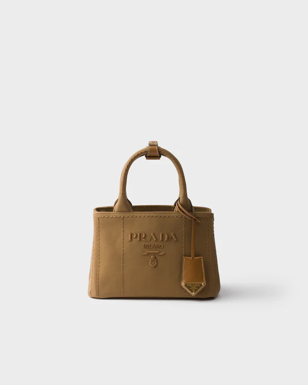 Prada Jardinière Mini-Canvas-Handtasche aus Baumwolle
