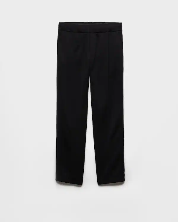 Baumwoll-Fleece-Hose mit Re-Nylon-Details