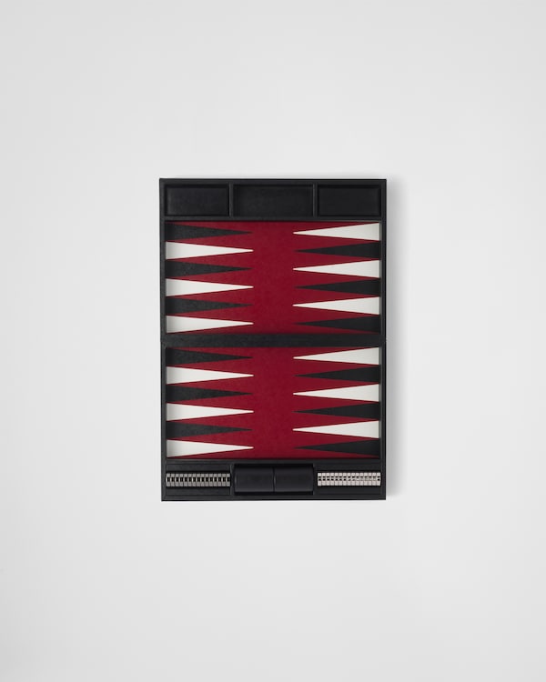 Saffiano-Leder Backgammon-Set