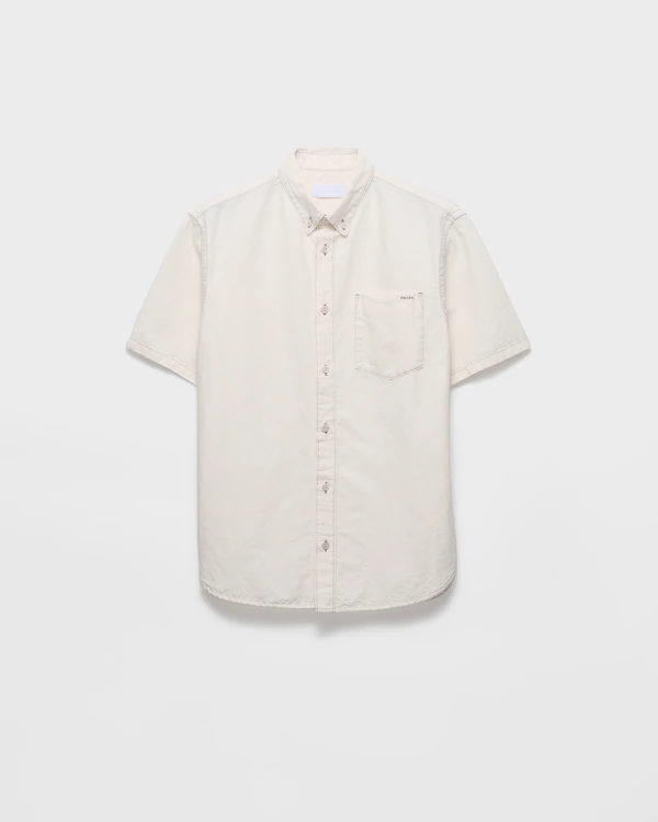 Kurzarm-Chambray-Hemd