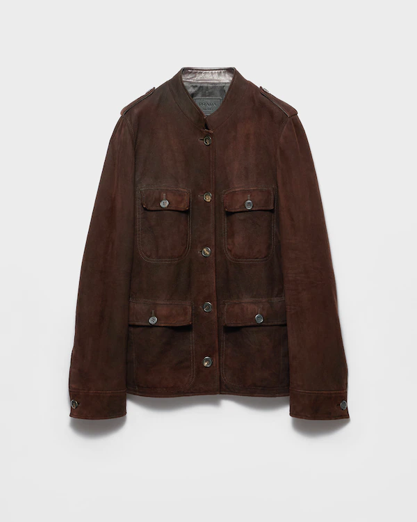 Schnürjacke aus Wildleder