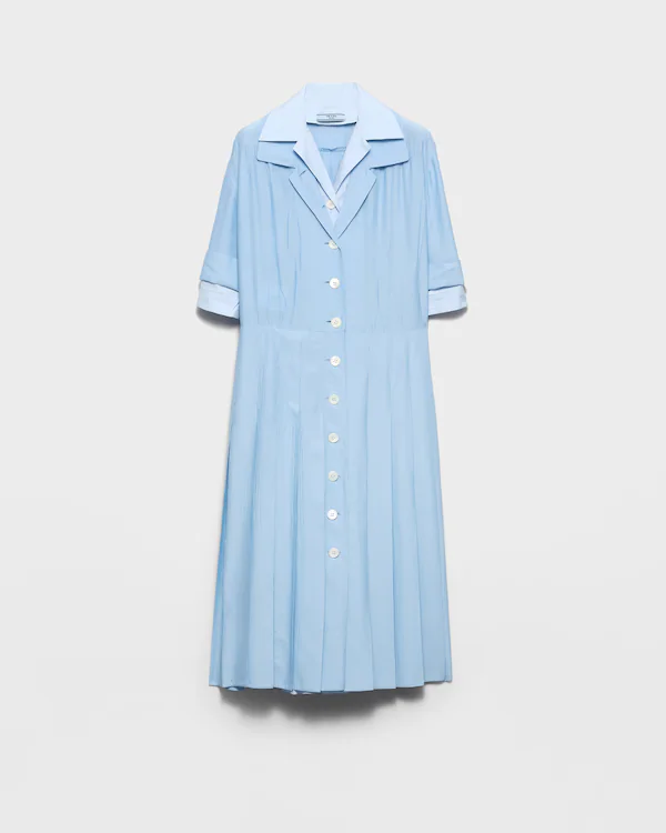 Pongé- und Poplin-Shirt-Kleid